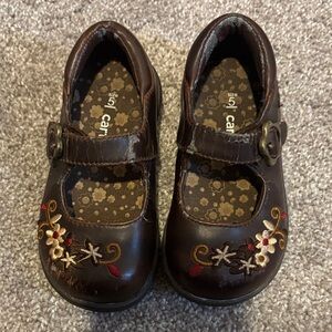 Carter's Dark Brown Embroidered Kids Dress Shoes